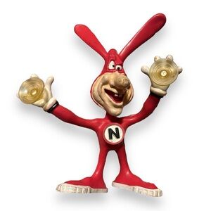 Dominos Pizza Noid Figure Car Window Cling Suction Toy Claymation Vintage 1988